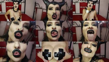 Lustful succubus mesmerizes you with an attack of kisses and licks