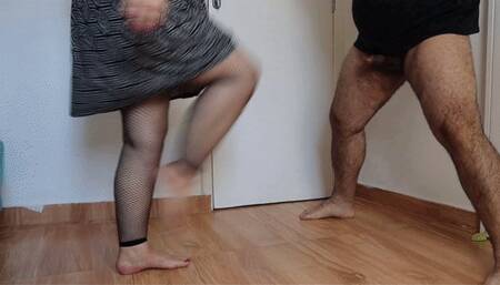 Dolce Amarran in a ballbusting session FOR MOBILE DEVICE USERS- BBW - MATURE - BALLBUSTING - CBT - BALL STOMPING - FOOT DOMINATION - FEMDOM - CRUSH BALLS - CRUSH COCK - BALL KICKS
