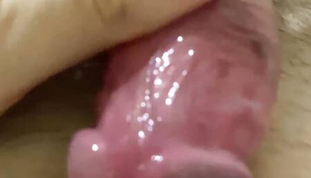 Teasing the cum out in the bathtub close up