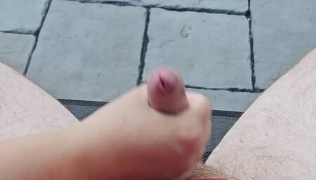 Handjob in the garden - Afterwork cumshot