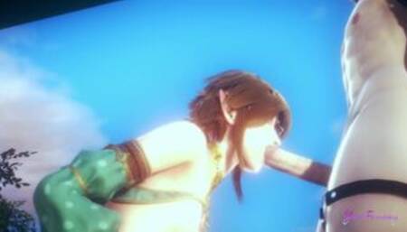 Zelda Yaoi Femboy - Link Blowjob (uncensored)