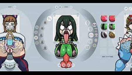 Fapwall [Rule 34 Hentai game] adult Tsuyu Asui from my hero academy gets a 6 dicks penetration and bukkake