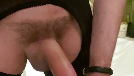 Riding Dildo in stockings