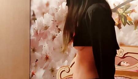 Japanese college girl in black Uniform Rides Cock. Cosplay. Ahegao. Doggystyle. Cowgirl.