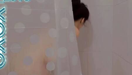 Cute Latina Fingers Her TIght Pussy in The Shower