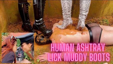 Evil Lohan and Mistress Vblack - Femdom smoking and Muddy Boots FULL