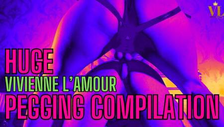 HUGE VIVIENNE L'AMOUR PEGGING COMPILATION