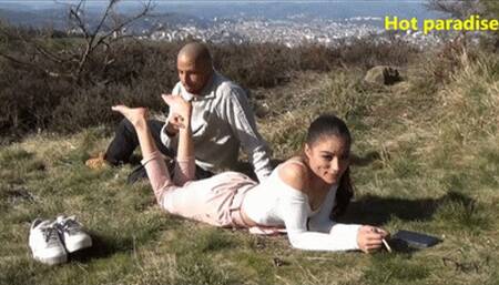 At the beginning of 2022, I ask a wonderful woman to be at her feet while she doesn't expect and she accepts (Alina & Bob45) HD - WMV