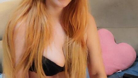 Smoking just in bra & panties - cough and spit phlegm in the end