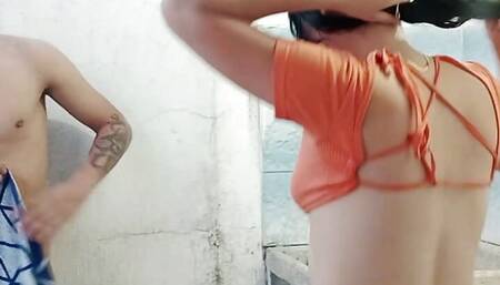 My stepsister Criss sees me masturbating and gets horny.