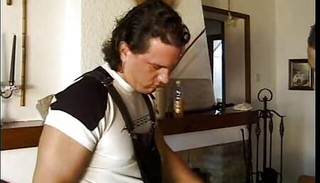 Horny babes getting double penetrated in a gang bang fuck