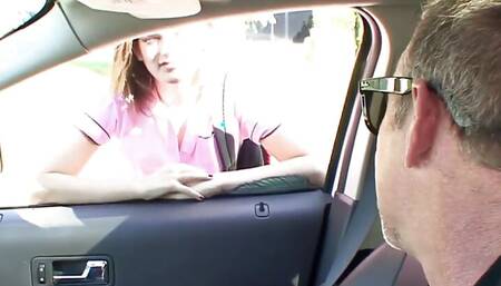 Hot teen in fishnet Tristan Berrimore enjoys a facial