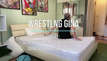Gina 01 - Secret Agent Gina gets the Password using Scissors and Facesits