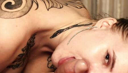 Amazing blowjob and cum swallow