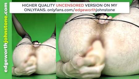 EDGEWORTH JOHNSTONE censored closeup hd anal dildo on trans gay sissy femboy