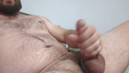 Stroking and big dick cumshot