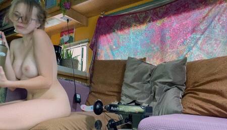 Micro tiny people on my fuck machine