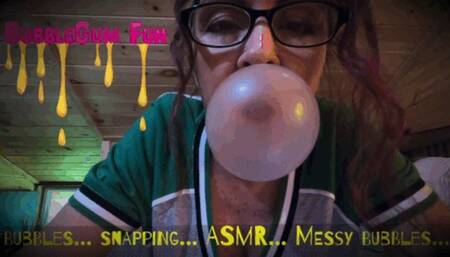 Bubblegum Fun with Buddahs Playground- Messy Bubbles- ASMR- Snapping Gum- Bubblegum Facial- Bubble Blowing and Bubblegum Sounds