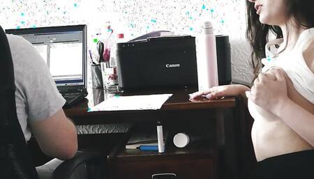 Tannyia Seducing Sucking And Fucking The Older PC Repair Dork Guy