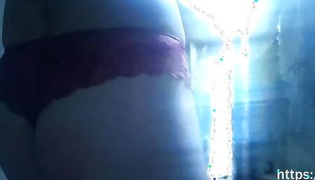 Slut Kayla Jiggles Her Ass Cheeks and Shows Off Her Chastity Cage in an Abandoned Building