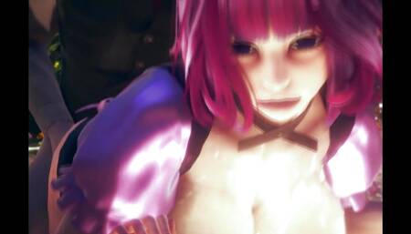 Kokoro Maid with Her Big Boobs Full of Cum - Animation