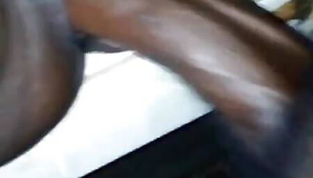Nigerian Skinny girl with tight and creamy pussy takes big black cock