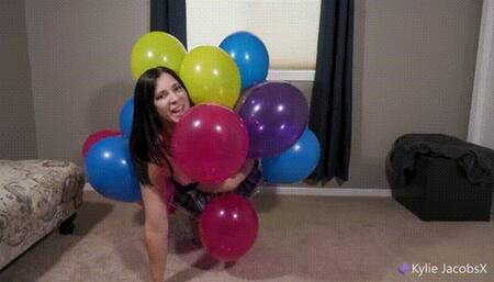 Play With Bouquet of Helium Balloons Skirt & Pantyhose - Kylie Jacobs - MP4 720p HD