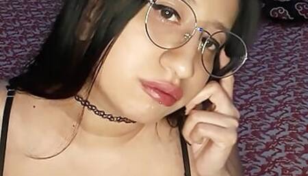 Otaku Dressed as a neko asks for her cum playing with 2 anal and vaginal dildos