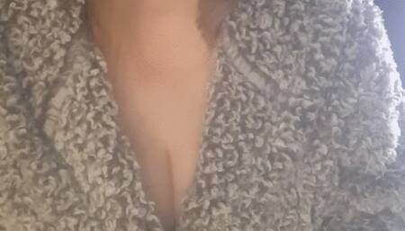 In a soft robe, smoking mostly dangling