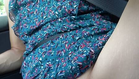 hitchhiker takes off her panties and masturbates in my car in front of me - Dazzlingfacegirl