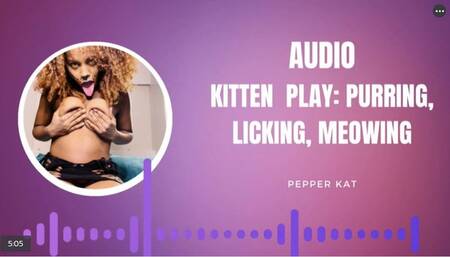 Kitten Play Audio: Purring, Meowing, Licking
