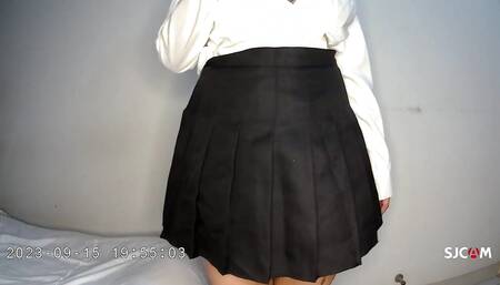 Shy College Girl Playing with Herself