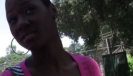 Ebony lux play sucks a big pov dick hardcore