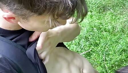 Step brother suck my big cock on the way to school