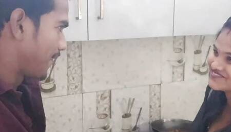Naughty indian Desi wife with cooking by-Vinodshorts