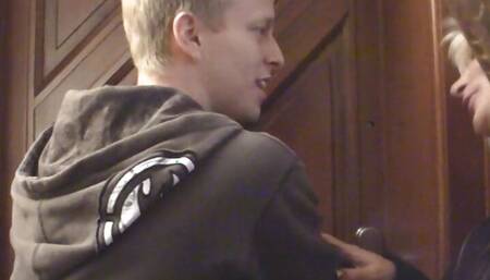 Horny guy pounding hot blonde mature