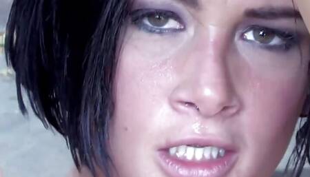 Tory Lane fucking near the pool with hot stud
