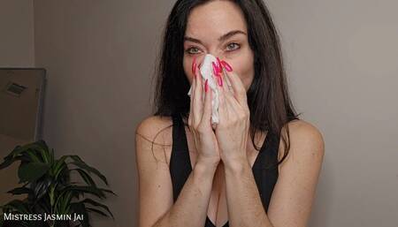 Sneezing and Tissue Nose Blowing with Jasmin Jai