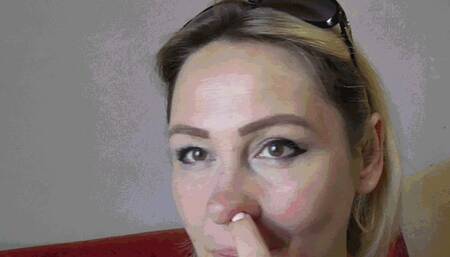 The boogers from my nose ended up on my mask and tease you mp4