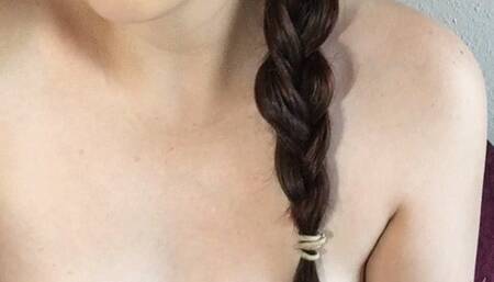 Topless Chubby Babe Smoking a White Filter 100