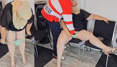 Fat ass white girl gets her fat pussy fingered in clinic waiting room - kinky BBW, SSBBW, POV, ass worship (big butt, big booty, big ass, huge ass, big tits, big boobs, massive ass, big fat pussy, Big Ass White Girls, Big Booty White Girl, facesitting and