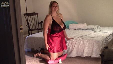 Huge Tits Wife takes a cum load on her boobs