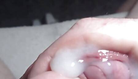 A BIG CREAMY CUMSHOT CLOSE UP