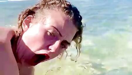 EMILY ROSE AND JAMES- EMILY TAKES HARDCORE BBC IN DOGGYSTYLE POV AWAY FROM CAM ON JAMACIAN BEACH