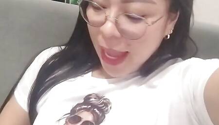 Hot Asian Dancing in Front of Camera