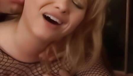 Blonde Katja Kassin is Being Used as a Fuck Toy by Two Studs