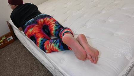 Dylan actively poses their bare feet (720)