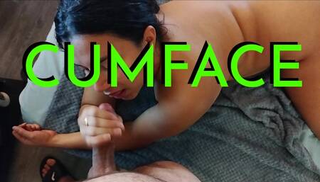 POV Blowjob and a great face cumshot