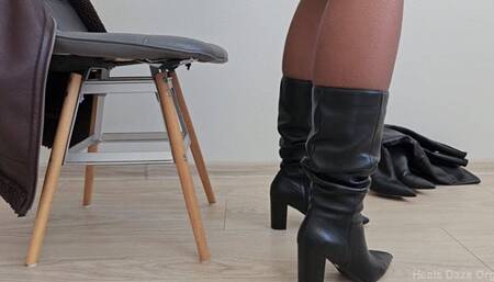 Toe Tapping in Two Pairs of Shoes Side View