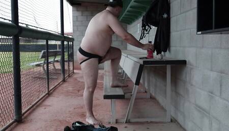Was Feeling Horny At The Local Baseball Diamond So I Jerked Off Until I Came A Massive Load